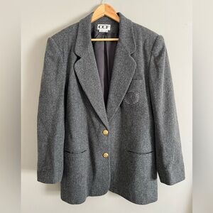 Vintage Women's Wool Charcoal Blazer Coat
